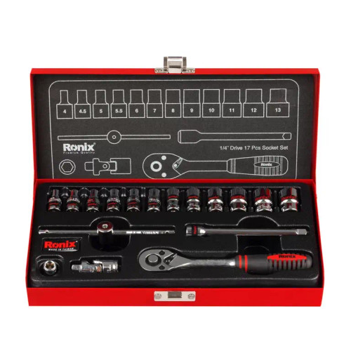 مجموعه بکس 17 عددی 1/4 اینچ رونیکس مدل RH-۲۶۱۷