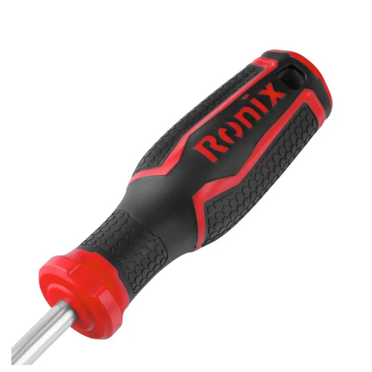 پیچ گوشتی دسته پلاستیکی دورنگ 150*5 دوسو رونیکس مدل RH-2744