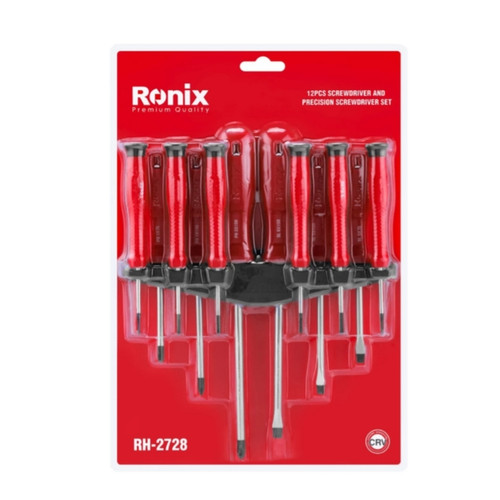 ست 12 عددی ترکیبی پیچ گوشتی و پیچ گوشتی ساعتی رونیکس مدل RH-2728