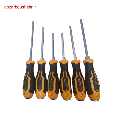 ست پیچ گوشتی ۶ عددی مگنتی ضربه خور آچار خور تاتناد