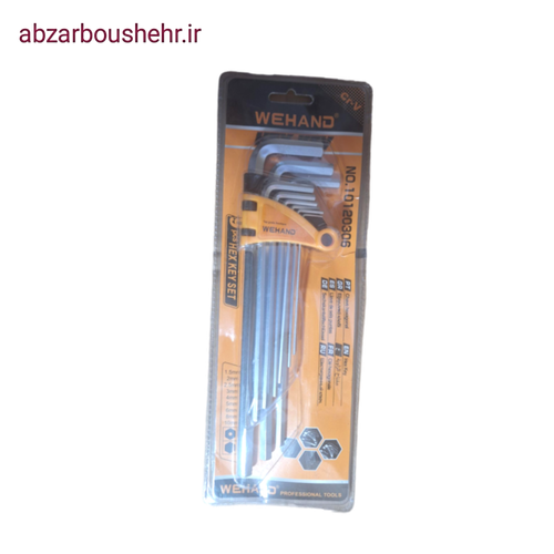 آچار آلن شش گوش پایه بلند نه عددی وی هند مدل ۱۰۱۲۰۳۰۶