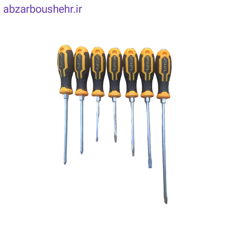 ست پیچ گوشتی ۷ عددی مگنتی ضربه خور آچار خور تاتناد