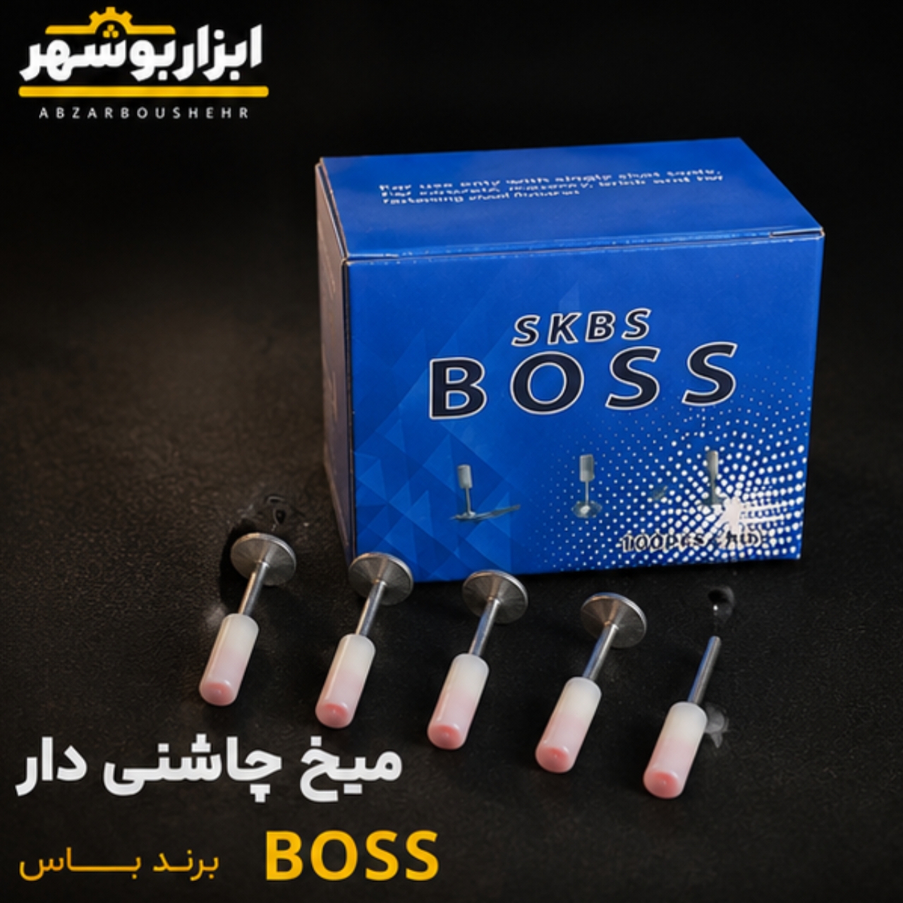 میخ چاشنی دار باس بسته ۱۰۰ عددی