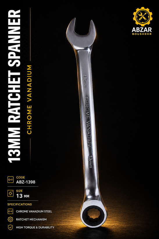13MM RATCHET SPANNER CHROME VANADIUM
