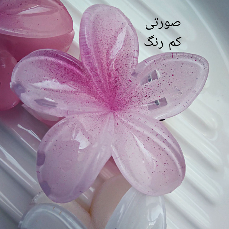 کلیپس پلومریا ۶ سانتی مدل گل رزینی در ۶ رنگ